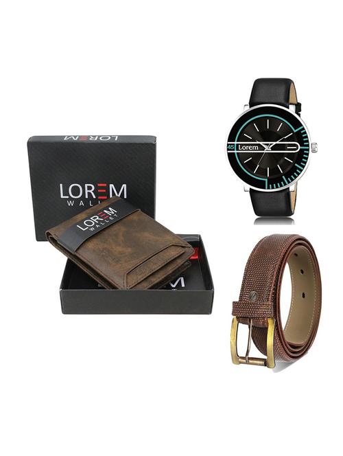 belt, wallet & watch gift combo - 19274120 - Very Small Image - 1