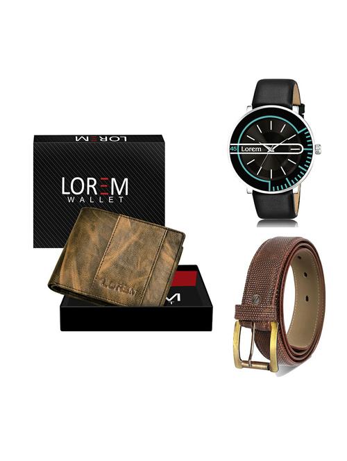 belt, wallet & watch gift combo - 19274135 - Very Small Image - 1