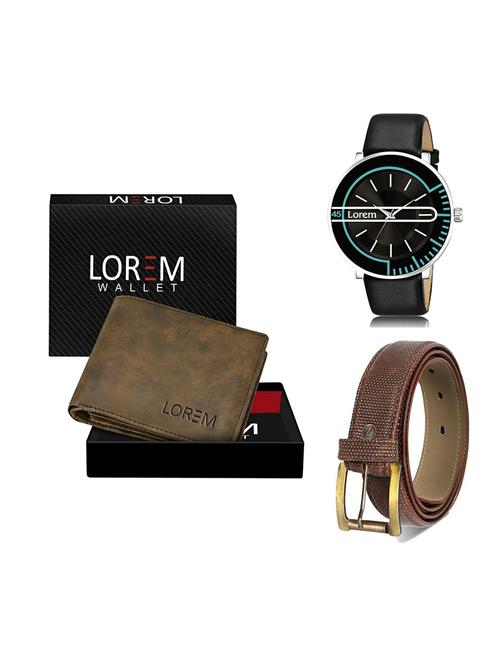 belt, wallet & watch gift combo - 19274140 - Very Small Image - 1