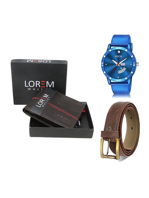 belt, wallet & watch gift combo - 19274212 - Very Small Image - 1