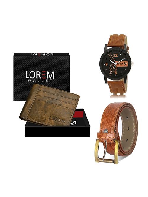 belt, wallet & watch gift combo - 19274269 - Very Small Image - 1
