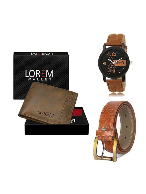 belt, wallet & watch gift combo - 19274274 - Very Small Image - 1