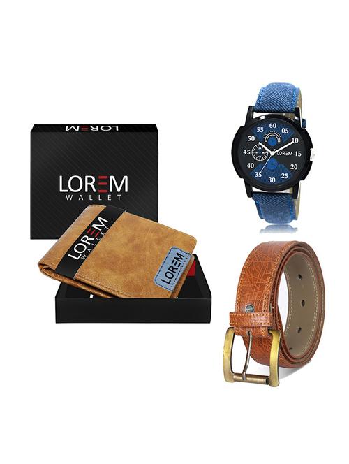 belt, wallet & watch gift combo - 19274306 - Very Small Image - 1