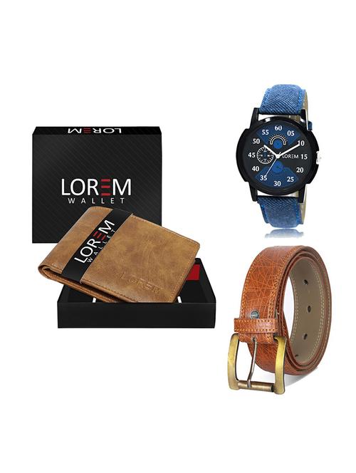 belt, wallet & watch gift combo - 19274308 - Very Small Image - 1