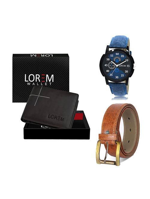 belt, wallet & watch gift combo - 19274336 - Very Small Image - 1