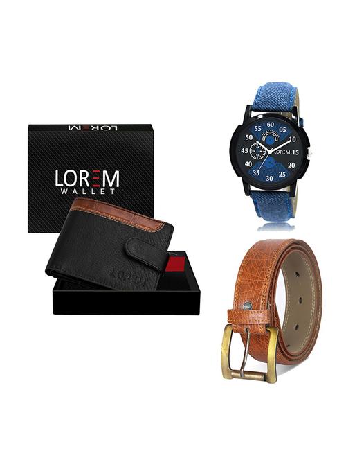 belt, wallet & watch gift combo - 19274340 - Very Small Image - 1