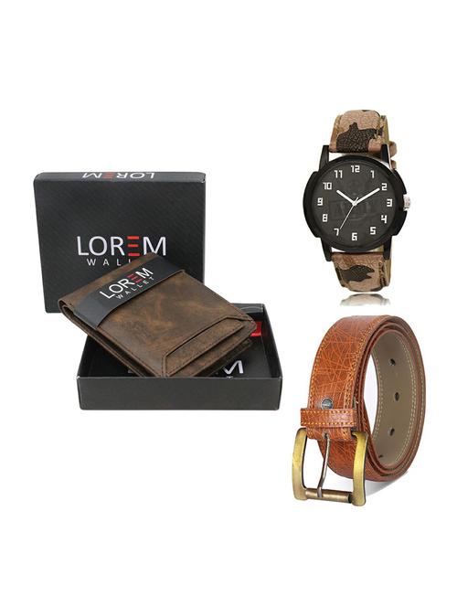 belt, wallet & watch gift combo - 19274345 - Very Small Image - 1
