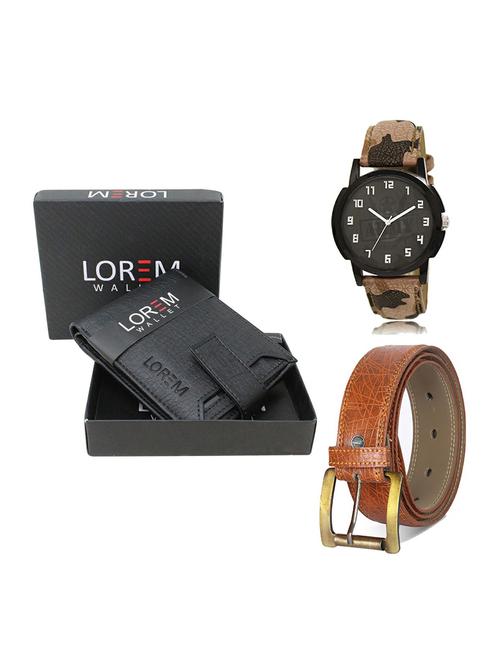 belt, wallet & watch gift combo - 19274348 - Very Small Image - 1