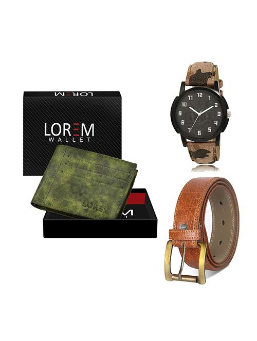 belt, wallet & watch gift combo - 19274357 - Very Small Image - 1