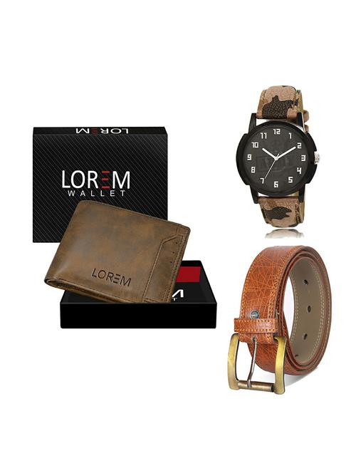 belt, wallet & watch gift combo - 19274364 - Very Small Image - 1