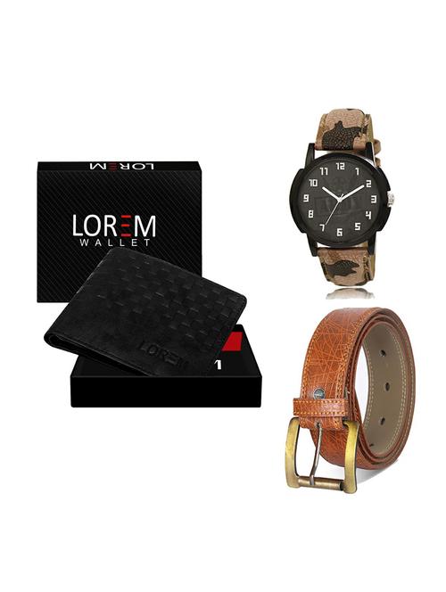 belt, wallet & watch gift combo - 19274379 - Very Small Image - 1