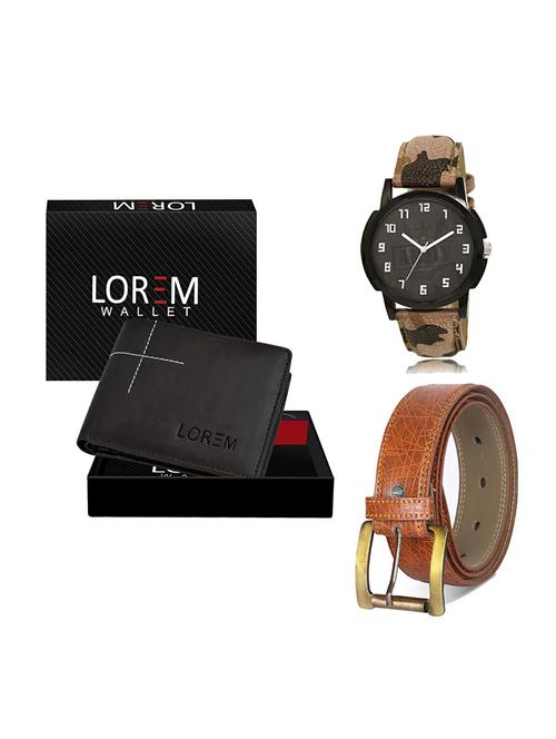belt, wallet & watch gift combo - 19274381 - Very Small Image - 1
