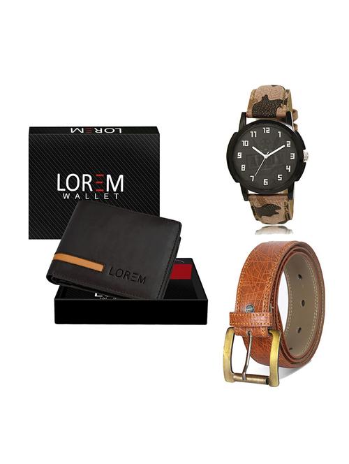 belt, wallet & watch gift combo - 19274383 - Very Small Image - 1