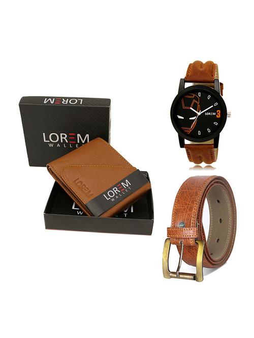 belt, wallet & watch gift combo - 19274387 - Very Small Image - 1
