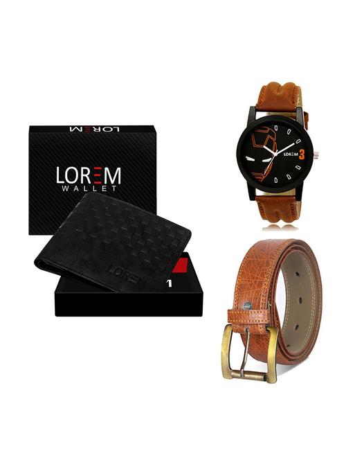 belt, wallet & watch gift combo - 19274424 - Very Small Image - 1
