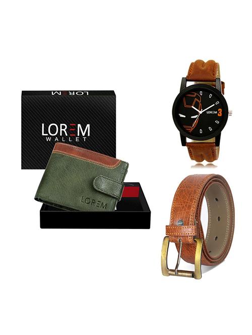 belt, wallet & watch gift combo - 19274431 - Very Small Image - 1