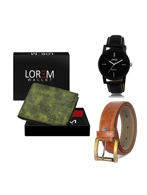 belt, wallet & watch gift combo - 19274447 - Very Small Image - 1