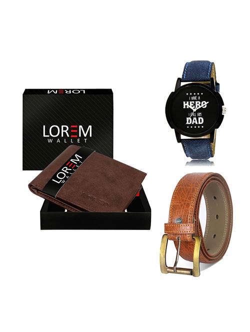 belt, wallet & watch gift combo - 19274532 - Very Small Image - 1