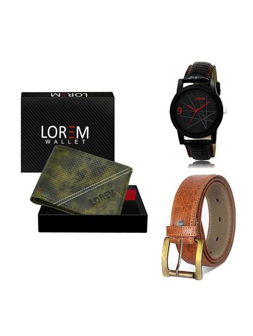 belt, wallet & watch gift combo - 19274599 - Very Small Image - 1