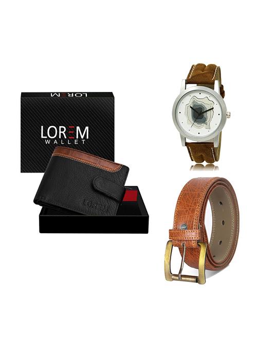 belt, wallet & watch gift combo - 19274655 - Very Small Image - 1