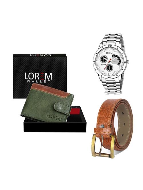 belt, wallet & watch gift combo - 19274701 - Very Small Image - 1