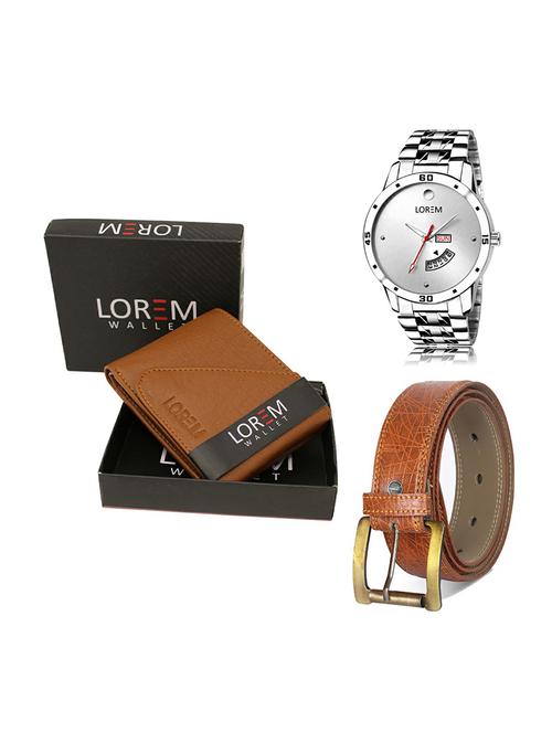 belt, wallet & watch gift combo - 19274747 - Very Small Image - 1