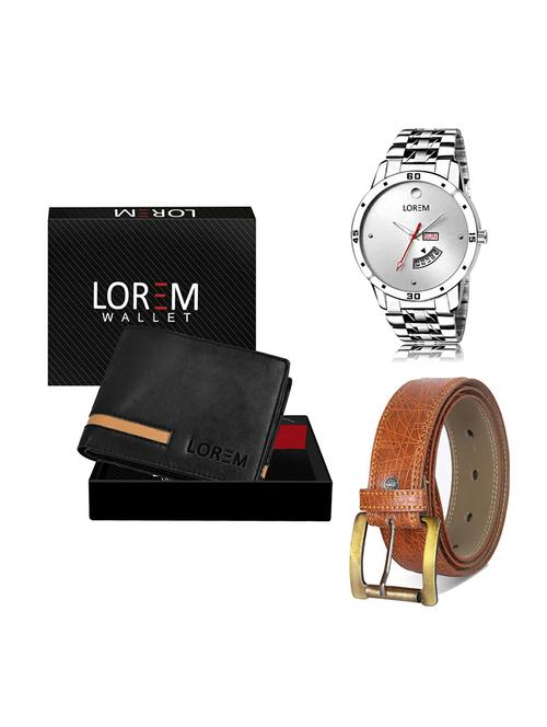 belt, wallet & watch gift combo - 19274787 - Very Small Image - 1
