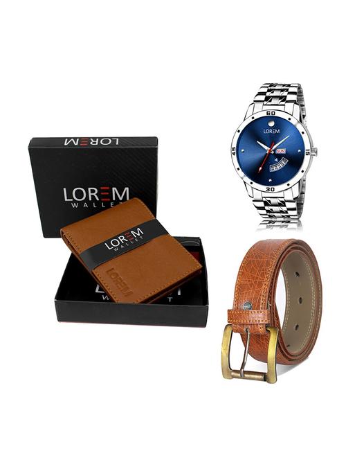 belt, wallet & watch gift combo - 19274838 - Very Small Image - 1