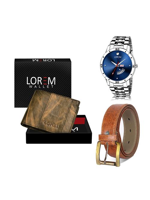 belt, wallet & watch gift combo - 19274855 - Very Small Image - 1