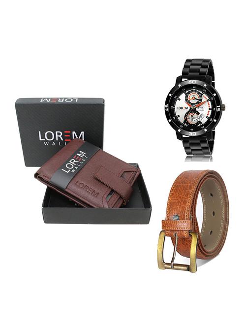 belt, wallet & watch gift combo - 19274934 - Very Small Image - 1