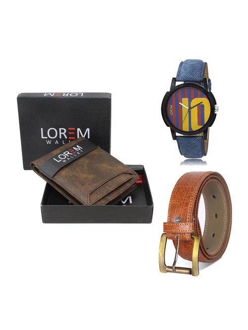 belt, wallet & watch gift combo - 19274975 - Very Small Image - 1