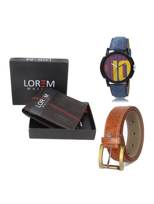 belt, wallet & watch gift combo - 19274977 - Very Small Image - 1