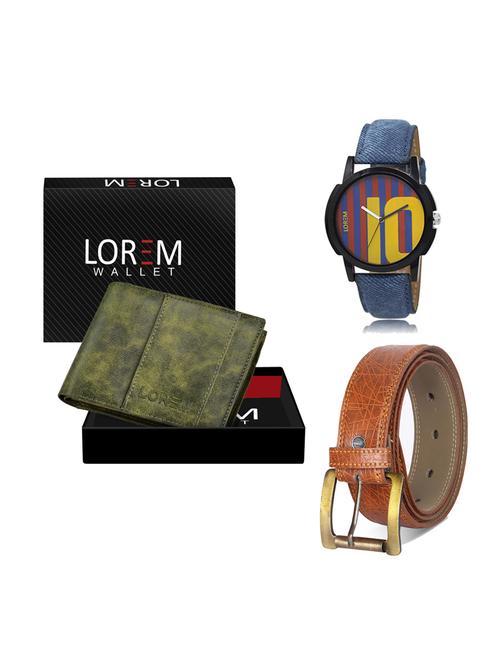 belt, wallet & watch gift combo - 19274988 - Very Small Image - 1