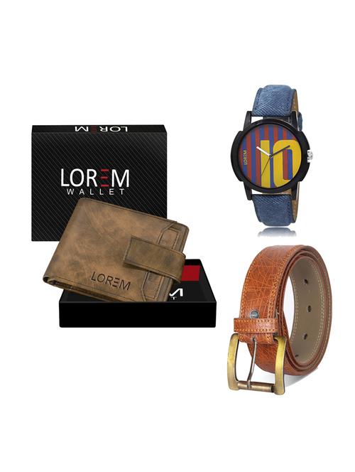 belt, wallet & watch gift combo - 19274993 - Very Small Image - 1