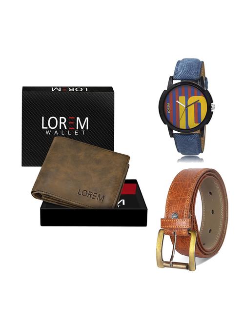 belt, wallet & watch gift combo - 19274995 - Very Small Image - 1