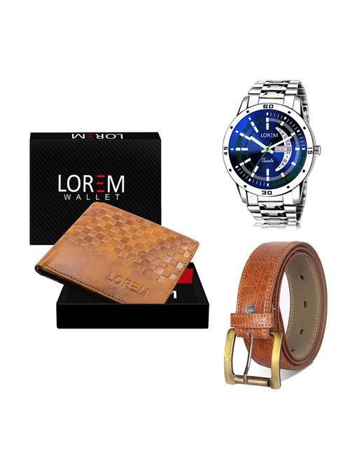 belt, wallet & watch gift combo - 19275052 - Very Small Image - 1