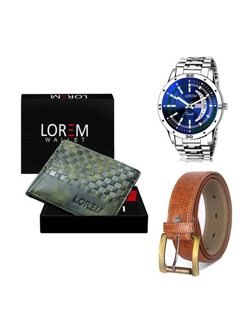 belt, wallet & watch gift combo - 19275053 - Very Small Image - 1