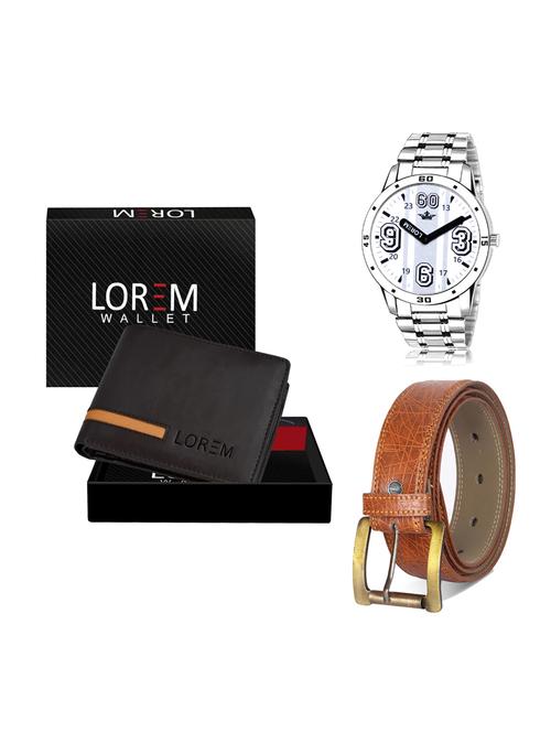 belt, wallet & watch gift combo - 19275103 - Very Small Image - 1