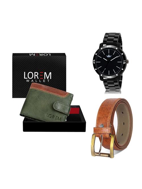 belt, wallet & watch gift combo - 19275151 - Very Small Image - 1