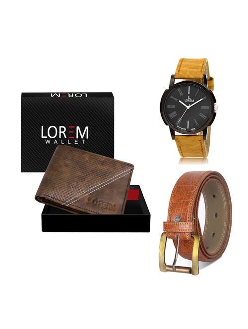 belt, wallet & watch gift combo - 19275542 - Very Small Image - 1