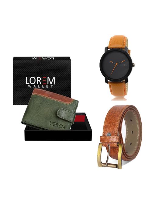 belt, wallet & watch gift combo - 19275601 - Very Small Image - 1