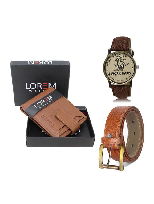 belt, wallet & watch gift combo - 19275970 - Very Small Image - 1