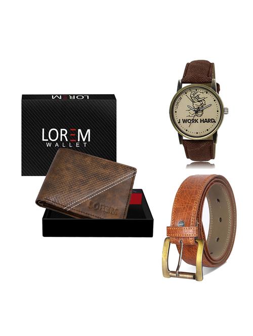 belt, wallet & watch gift combo - 19275992 - Very Small Image - 1