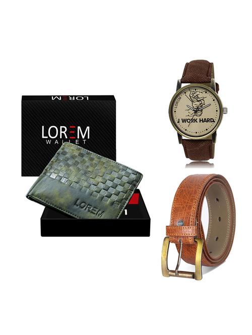 belt, wallet & watch gift combo - 19275998 - Very Small Image - 1
