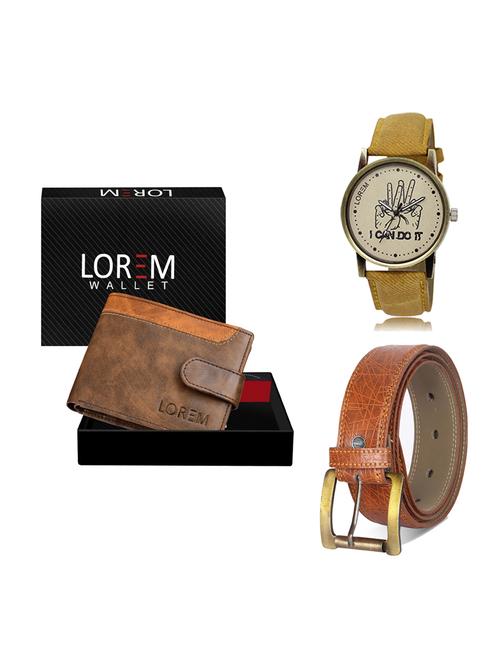 belt, wallet & watch gift combo - 19276049 - Very Small Image - 1