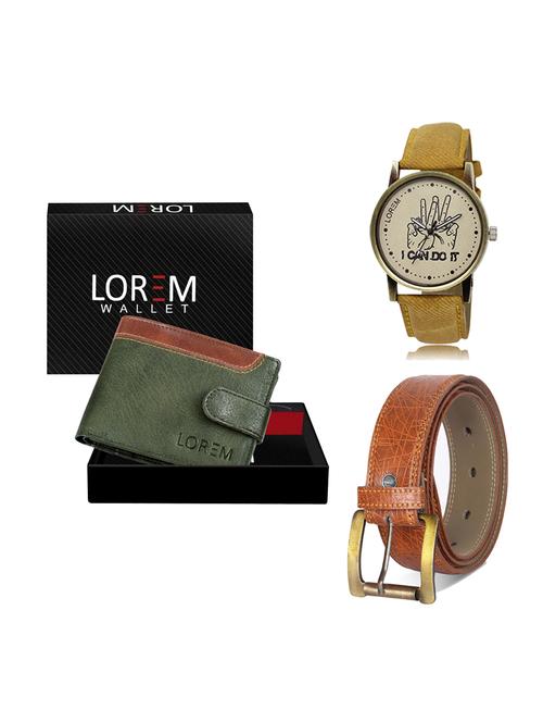 belt, wallet & watch gift combo - 19276051 - Very Small Image - 1