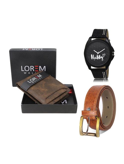 belt, wallet & watch gift combo - 19276055 - Very Small Image - 1