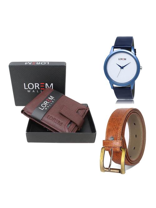 belt, wallet & watch gift combo - 19276149 - Very Small Image - 1