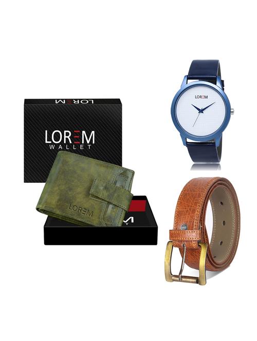 belt, wallet & watch gift combo - 19276162 - Very Small Image - 1