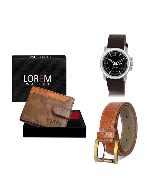 belt, wallet & watch gift combo - 19276229 - Very Small Image - 1